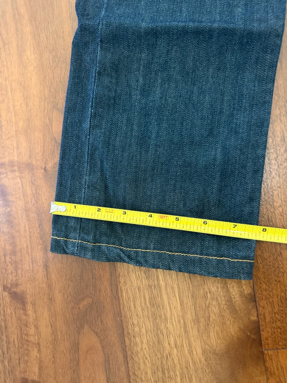 Levi's 501 Original Fit Jeans Clean Rigid Blue Indigo Petite Crop - Picture 6 of 13